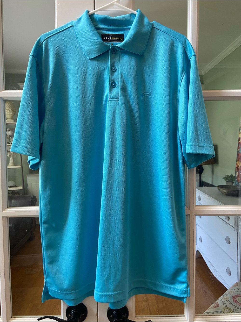 Loudmouth Men's Turquoise Polo Size Large